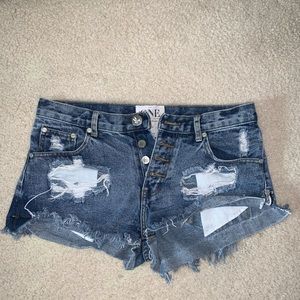 One Teaspoon bandit jean shorts